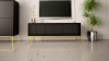 MEGSTYL Szafka RTV 150cm złoty stelaż - czarny mat ASPEN 01 2890